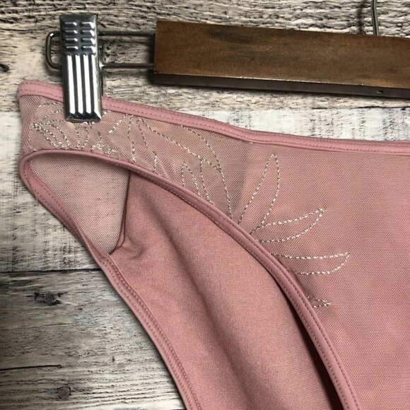 Gossip 2-pc Swim Pink Bikini Sheer Strappy-Backed Size Small - Picture 11 of 13